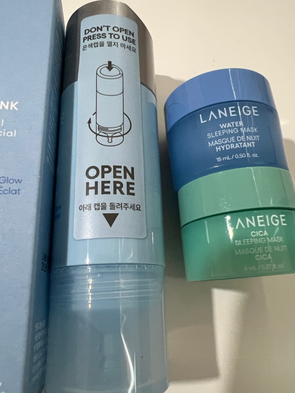 LANEIGE Water Bank Aqua Facial 30ml Serum with Sleeping Masks – Cica & Water - Picture 2 of 12